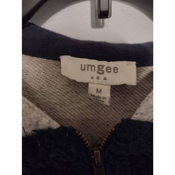 Umgee Size M Navy Blue Soft Fleece Hooded - Picture 2 of 4
